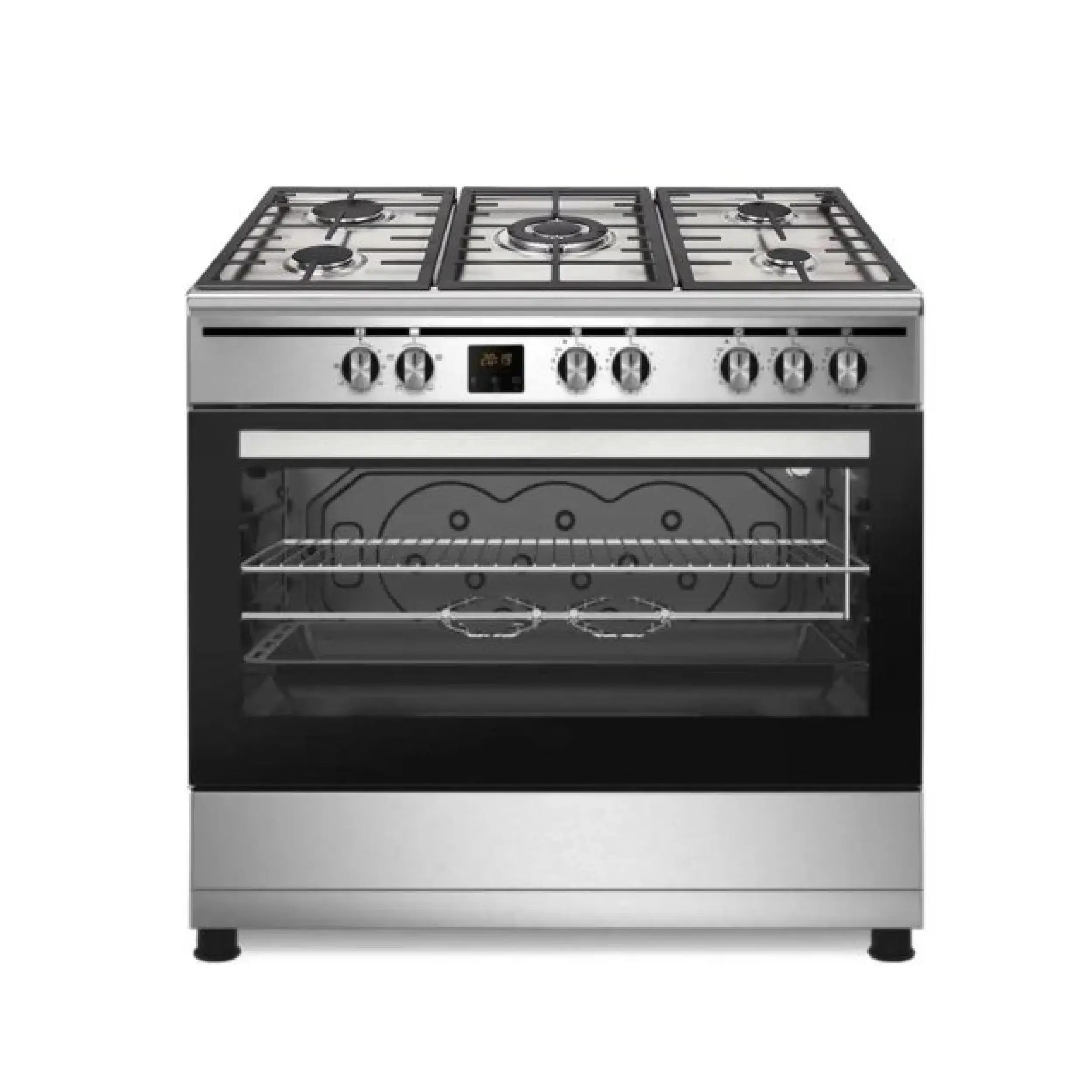 Cuisinière Professionnelle Gaz 90×60 Inox Affichage Numérique Enduro RGC90X60S
