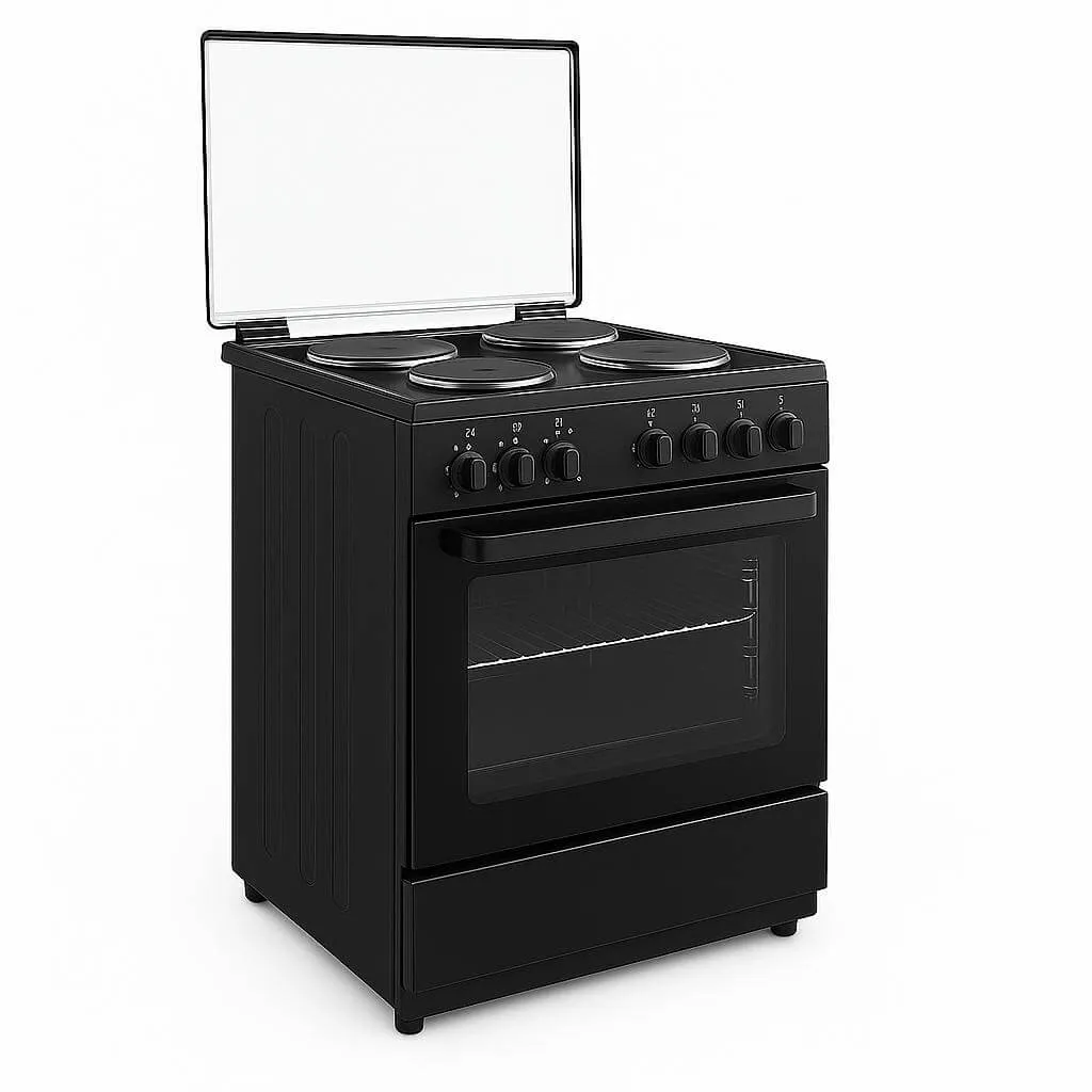 Cuisinière ENDURO 4 Feux 60X60 + Four Électrique Ventilo TOURBO NOIR AFS6004EEBIT - vue 2