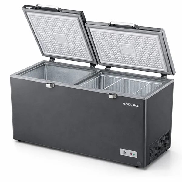 CONGELATEUR HORIZONTAL 500 LITRES DOUBLE BATTANTS COULEUR GRIS FONCE ENDUROCF500LIGD - vue 2