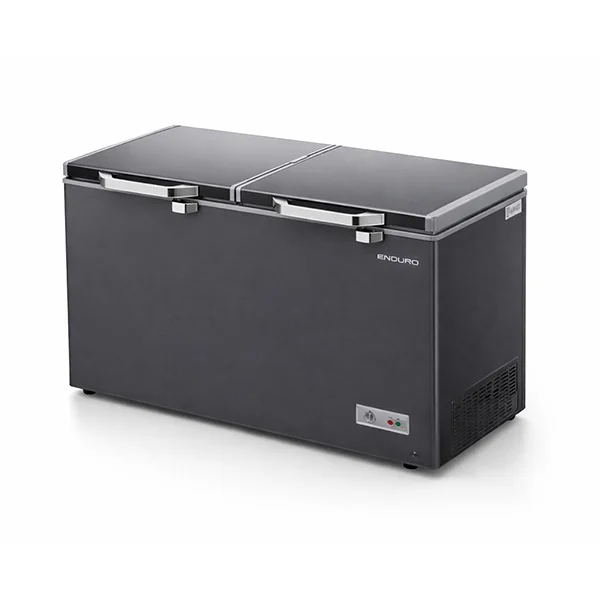 CONGELATEUR HORIZONTAL 500 LITRES DOUBLE BATTANTS COULEUR GRIS FONCE ENDUROCF500LIGD