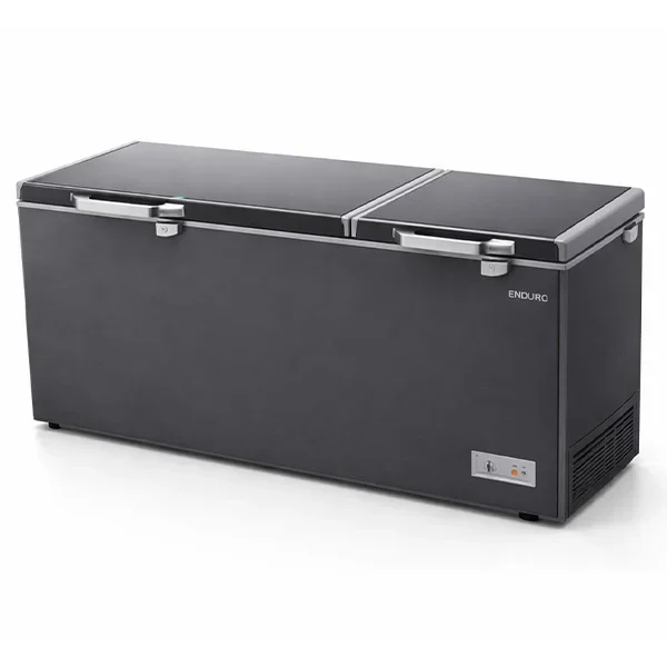 CONGELATEUR HORIZONTAL 900 LITRES DOUBLE BATTANTS COULEUR GRIS FONCE ENDUROCF950LIDD