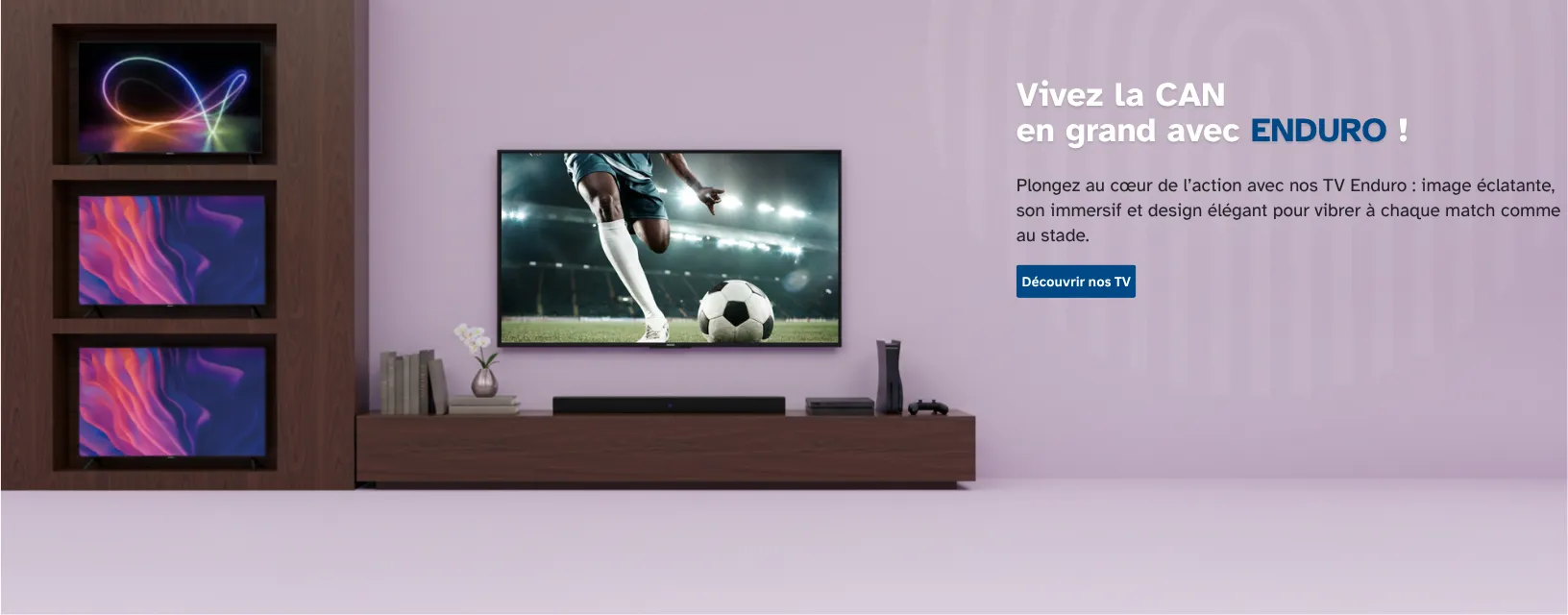 Bannière promotionnelle Enduro - Performance et élégance pour votre maison avec appareils électroménagers modernes